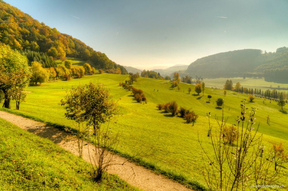 Bild eines Golfplatzes im Aargau
