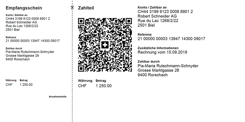 ISO 20022 QR-Rechnung Schweizer Standard