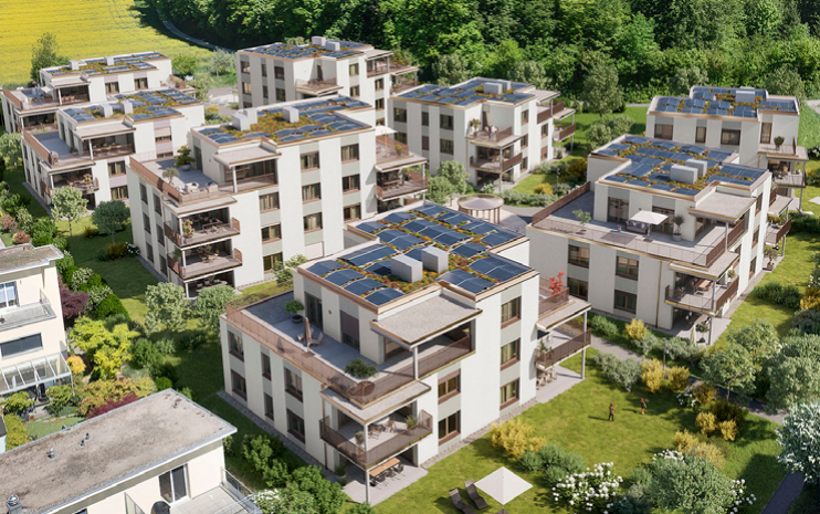 Bild der neuen Überbauung in Riniken