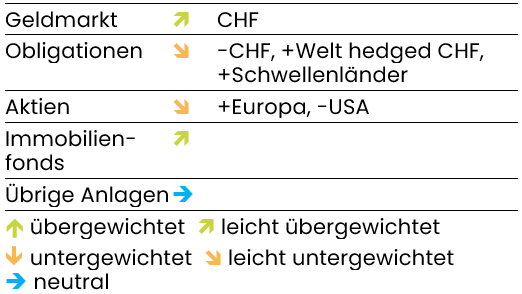 grafik aktuelle anlagestrategie
