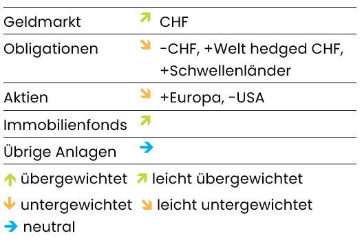 grafik aktuelle anlagestrategie