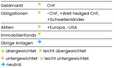grafik aktuelle anlagestrategie