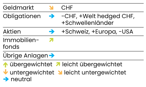 grafik aktuelle anlagestrategie